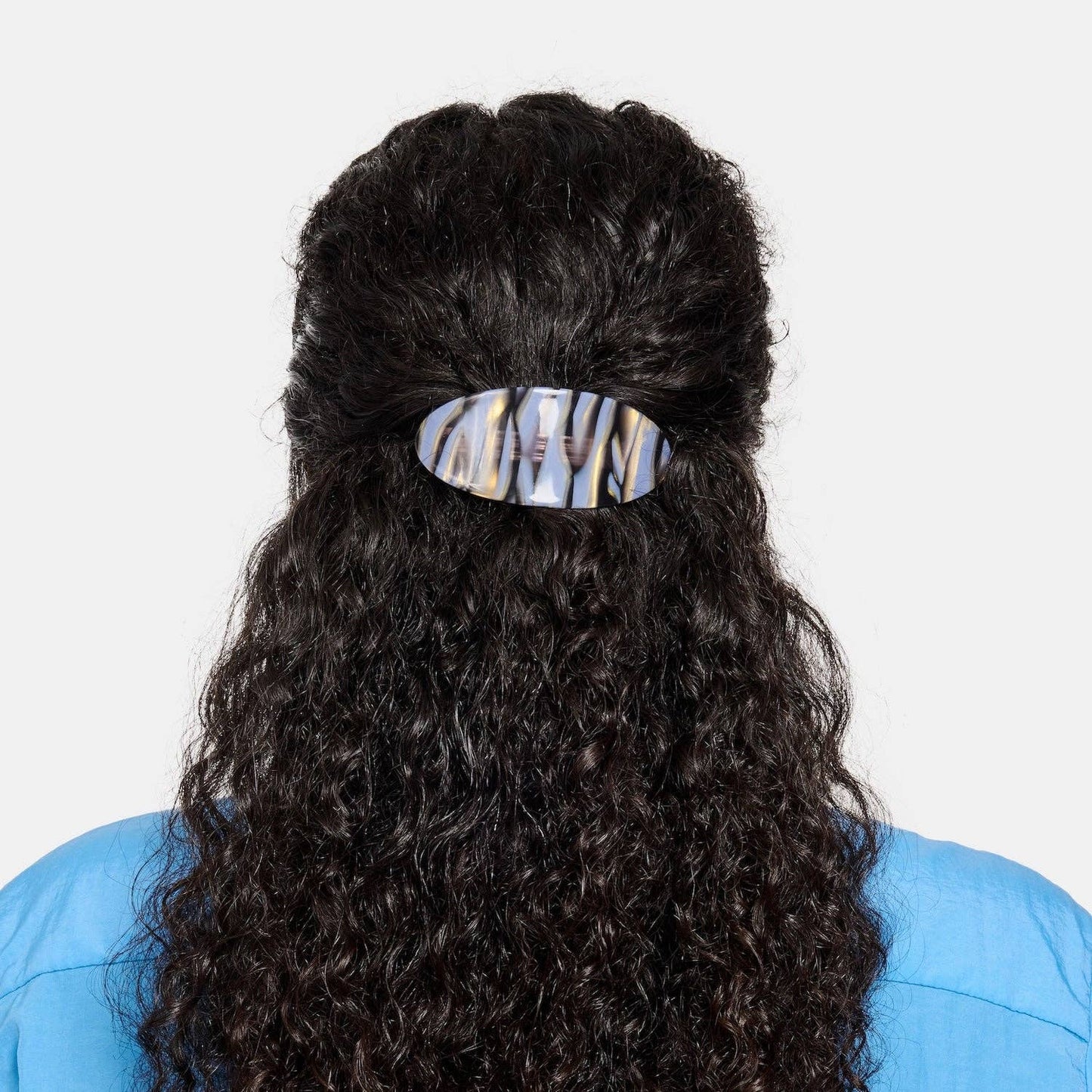 CHUNKS - Oval Barrette in Phantom