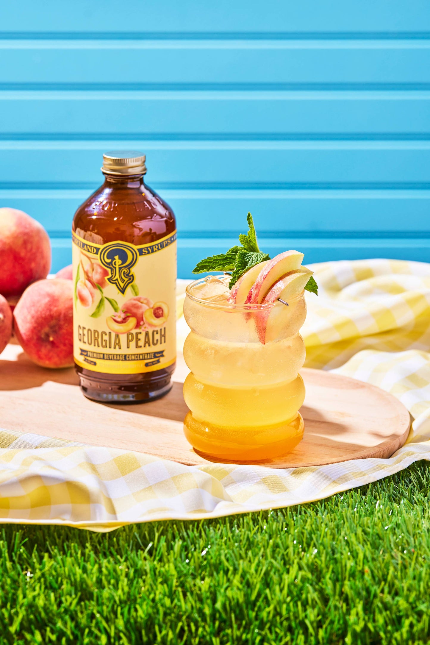 Portland Syrups - Georgia Peach Syrup 12oz - cocktail / mocktail / Coffee /Tea