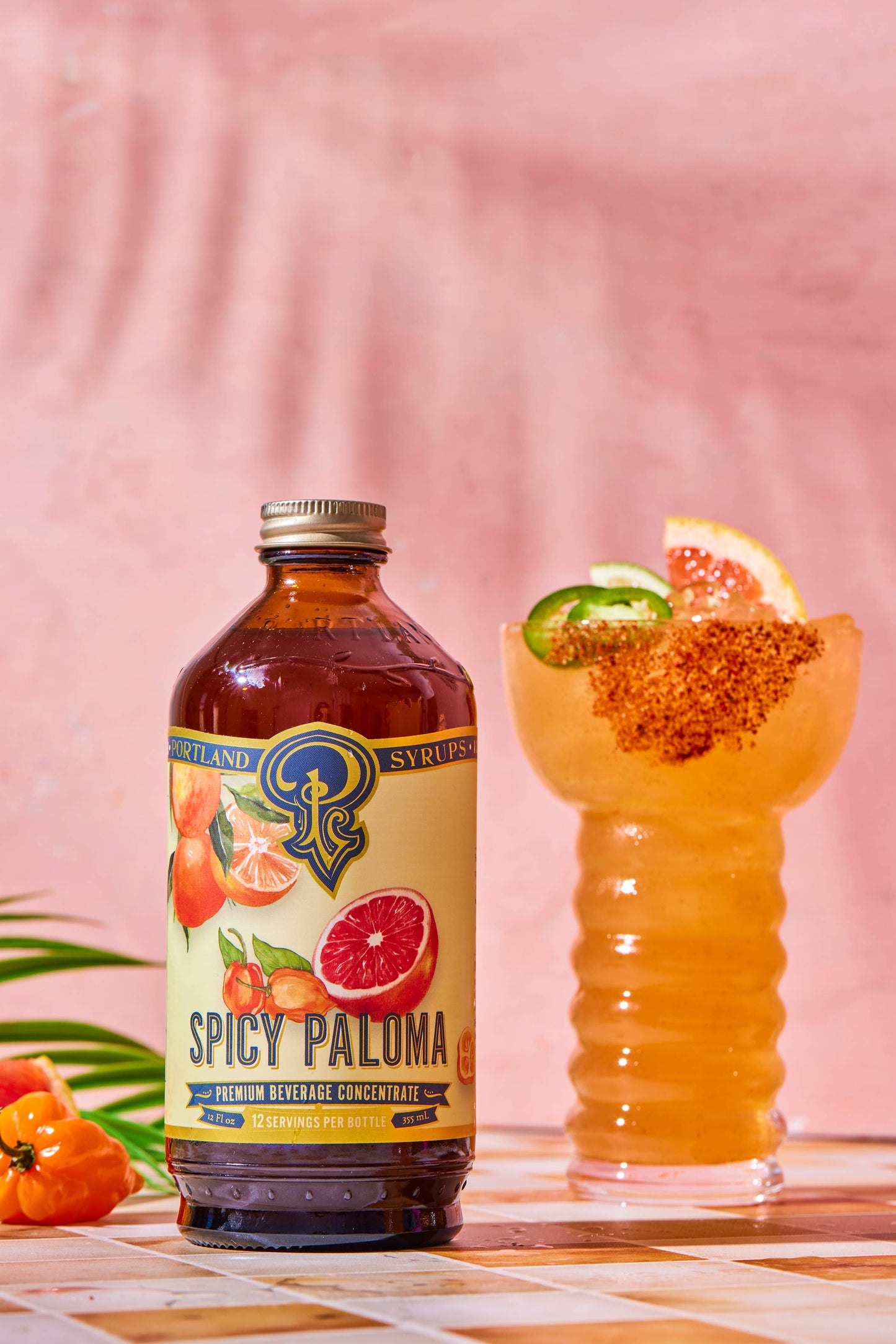 Portland Syrups - Spicy Paloma Syrup 12oz - cocktail / mocktail / Coffee / Tea