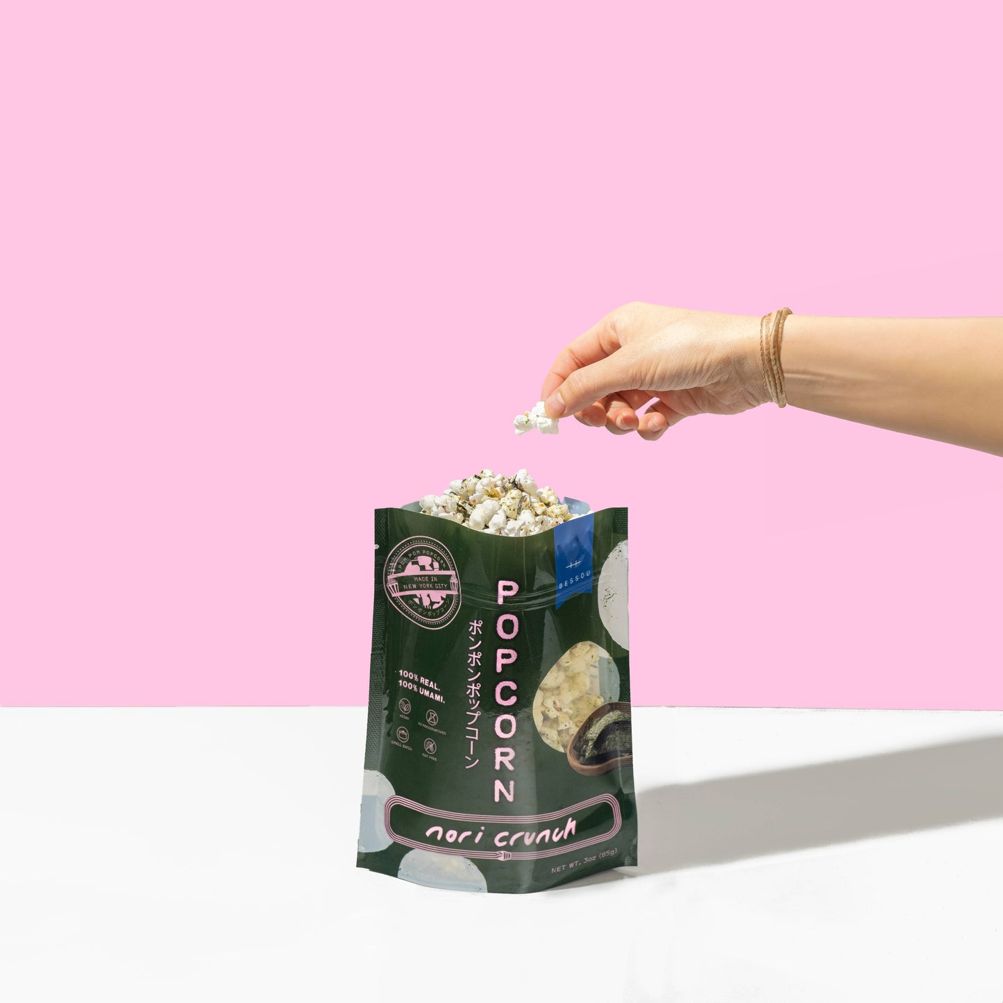 Pom Pom Popcorn by Bessou - Popcorn, Nori Crunch : Medium