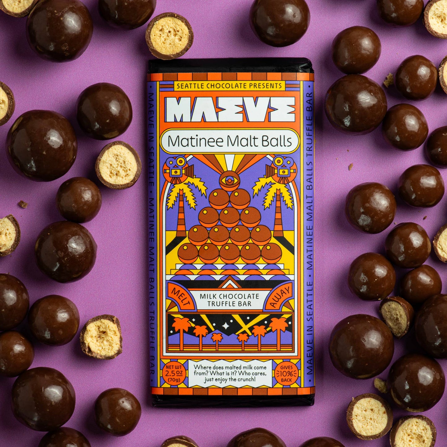 Seattle Chocolate Presents Maeve - Matinee Malt Balls Truffle Bar