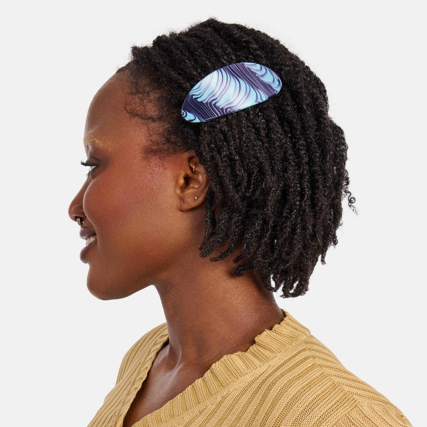 CHUNKS - Oval Barrette in Ripple
