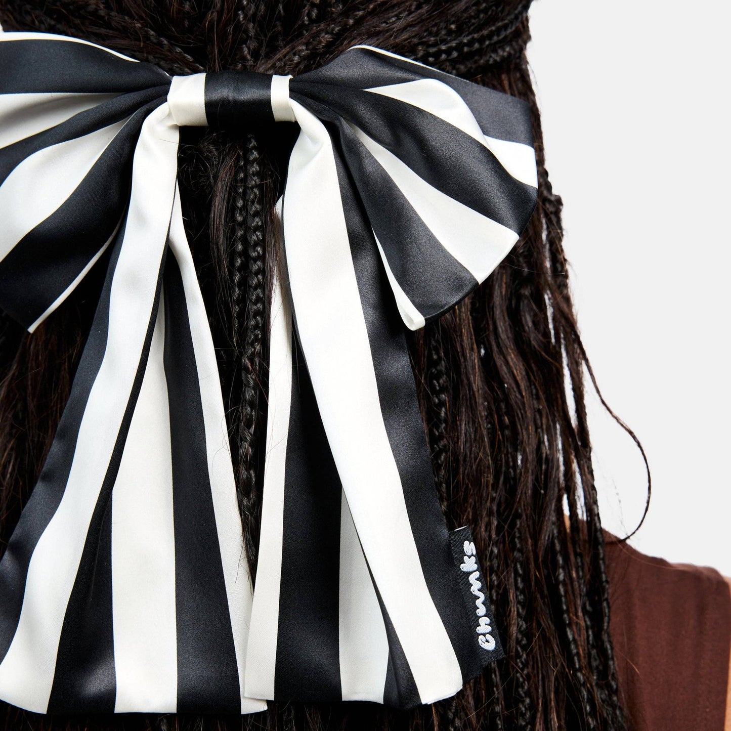 CHUNKS - Silk Bow Barrette in Stripes