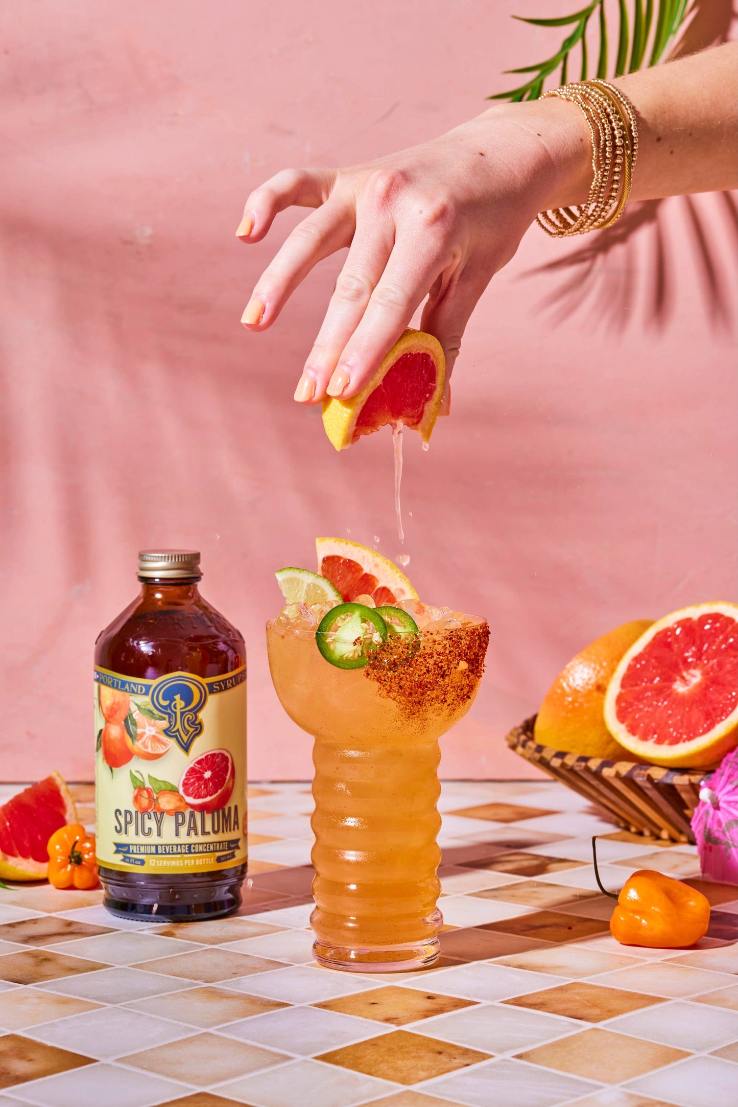 Portland Syrups - Spicy Paloma Syrup 12oz - cocktail / mocktail / Coffee / Tea