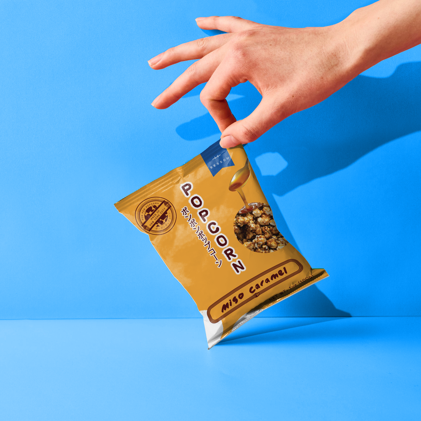 Pom Pom Popcorn by Bessou - Popcorn, Miso Caramel: Medium