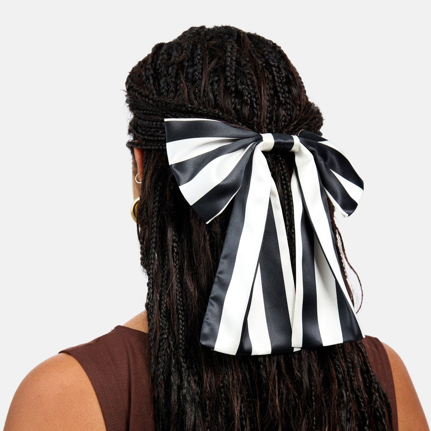 CHUNKS - Silk Bow Barrette in Stripes