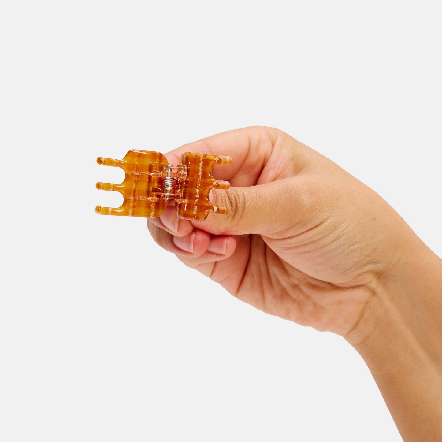 CHUNKS - Mini Claw in Caramel Plaid