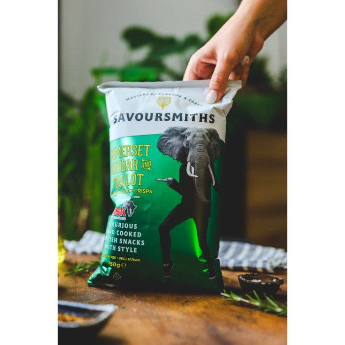 Somerset Cheddar & Shallot Chips | Savoursmiths 150g