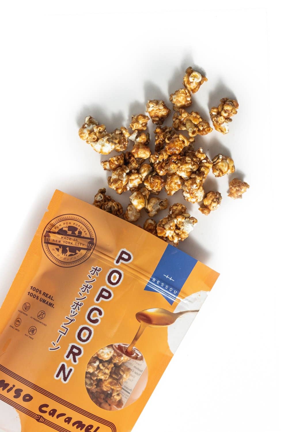 Pom Pom Popcorn by Bessou - Popcorn, Miso Caramel: Medium