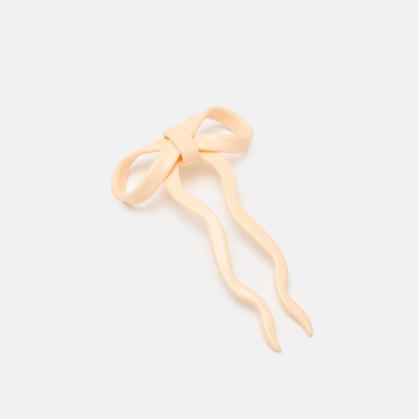 CHUNKS - Bow Hairpin in Small Cream