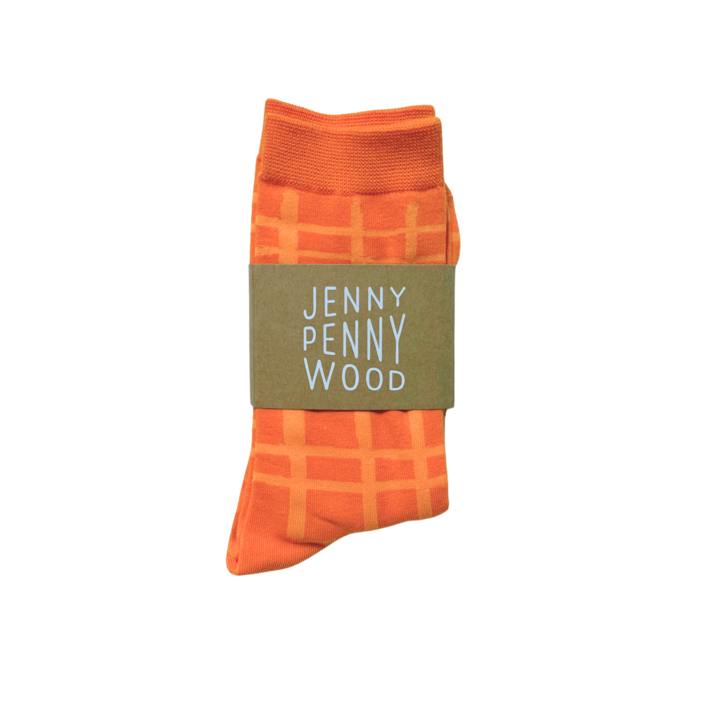 Jenny Pennywood - Crew Socks - Darby in Tangerine