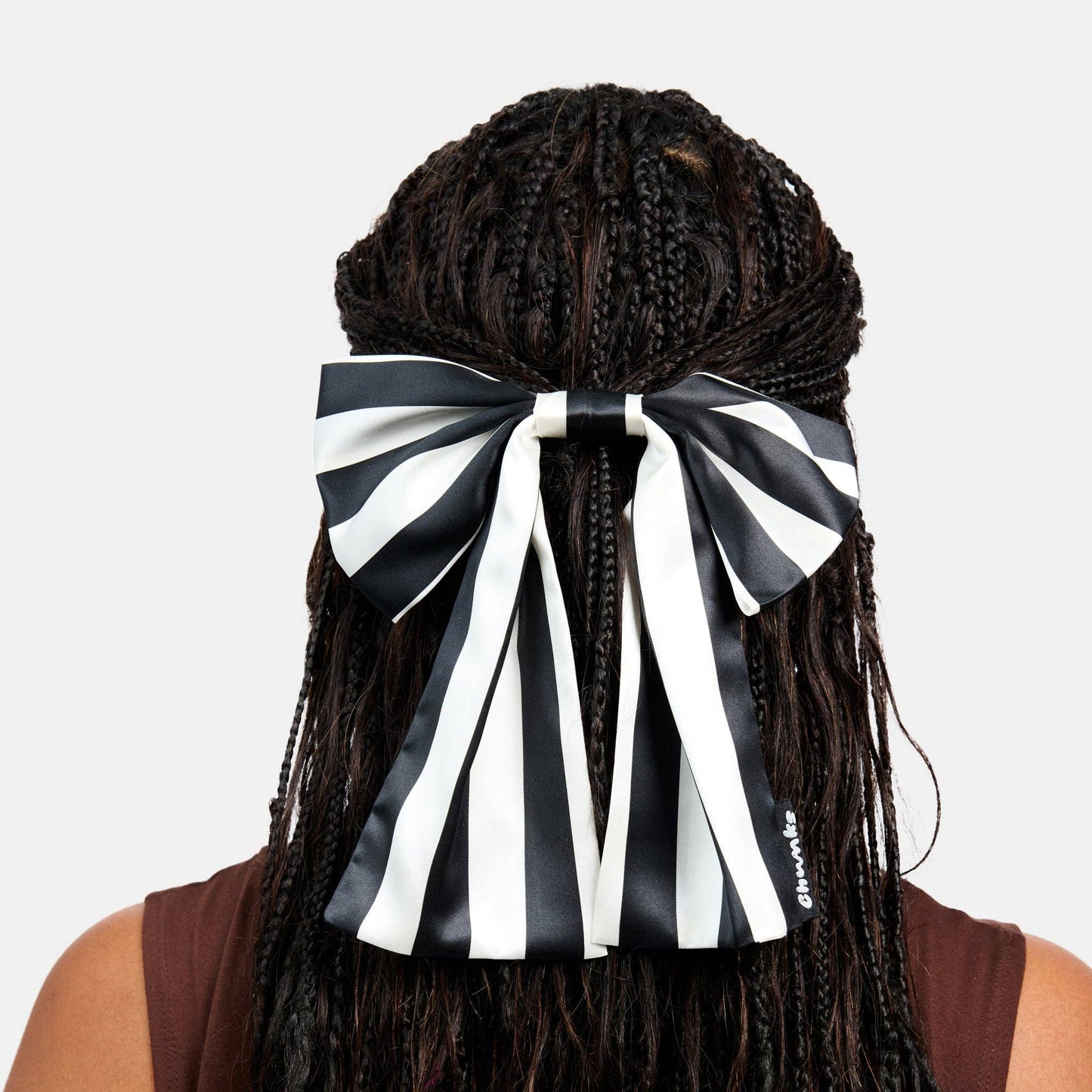 CHUNKS - Silk Bow Barrette in Stripes