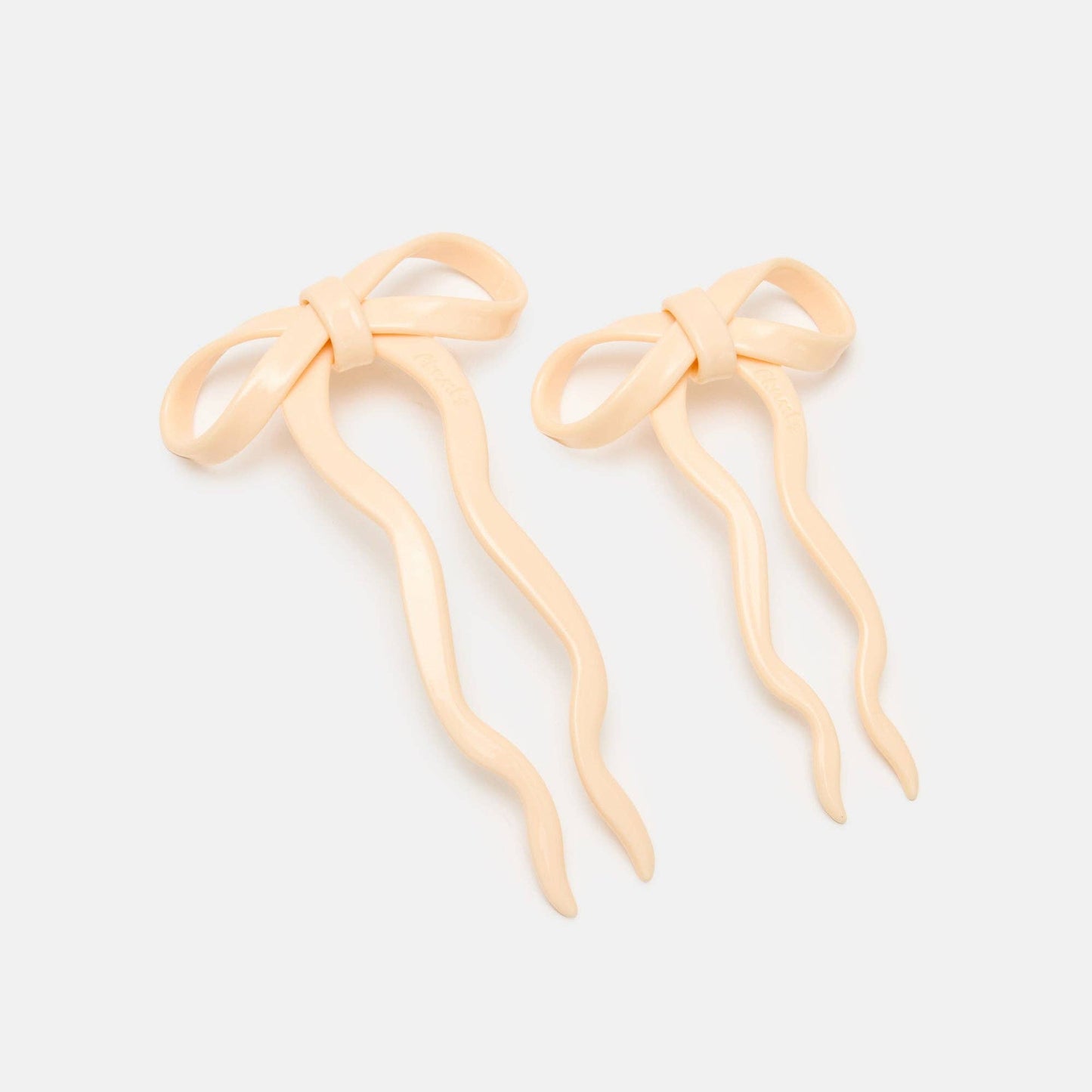 CHUNKS - Bow Hairpin in Large Cream