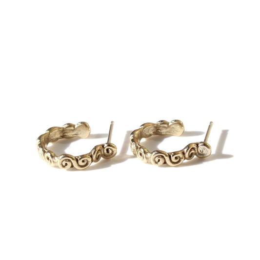 Ione Hoops in Brass