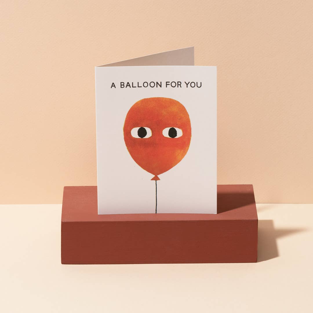 Red Cap Cards - A Balloon friendship greeting card