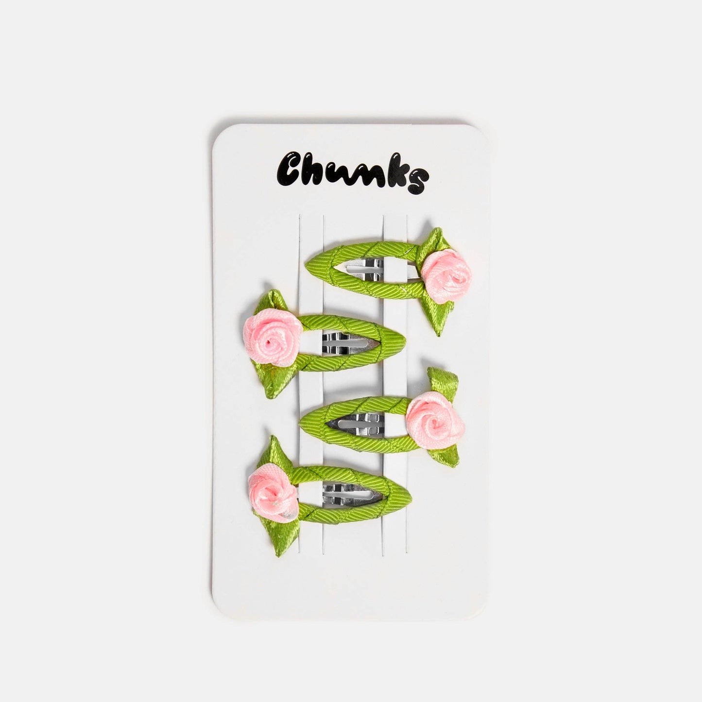 CHUNKS - Rosette Snap Clips in Blush