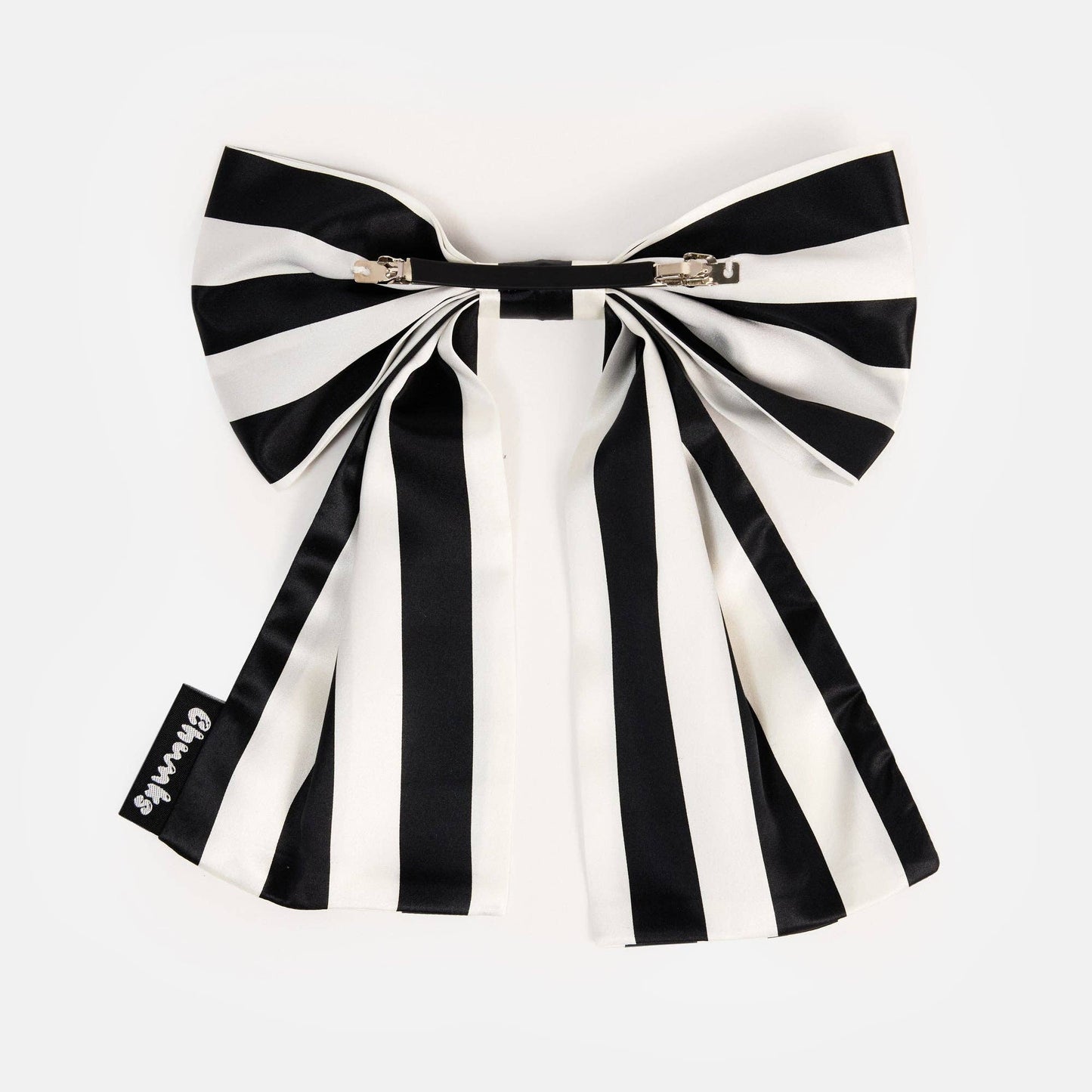 CHUNKS - Silk Bow Barrette in Stripes