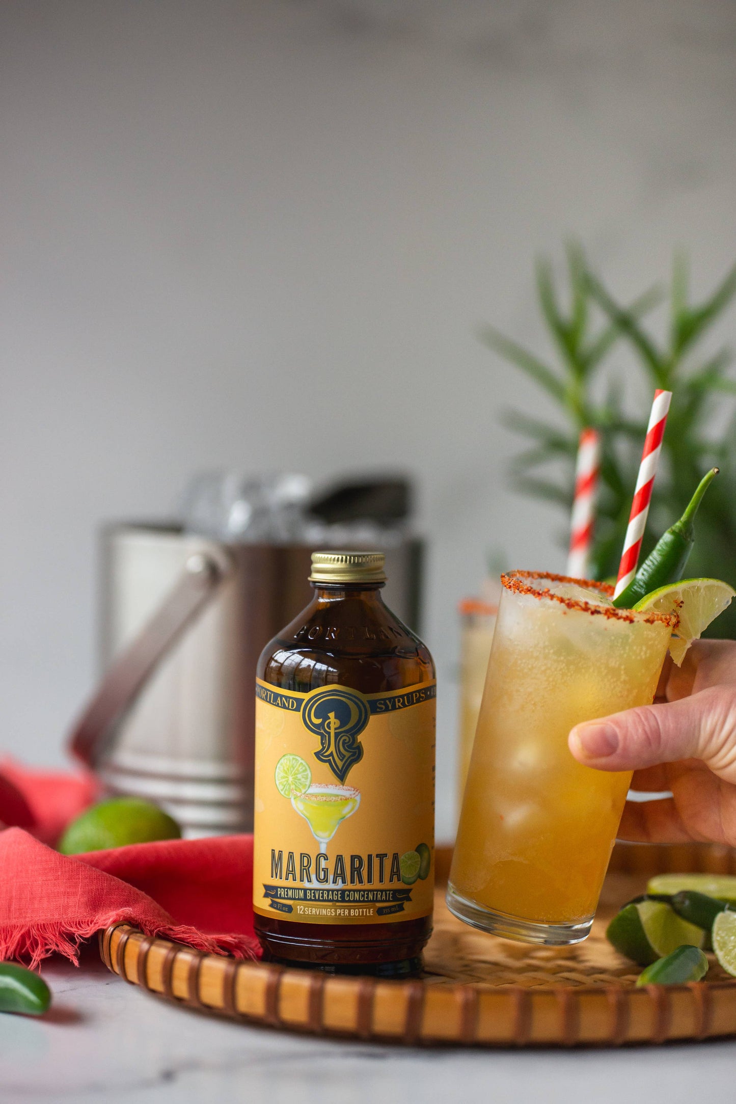 Portland Syrups - Margarita Syrup 12oz - cocktail / mocktail beverage mixer