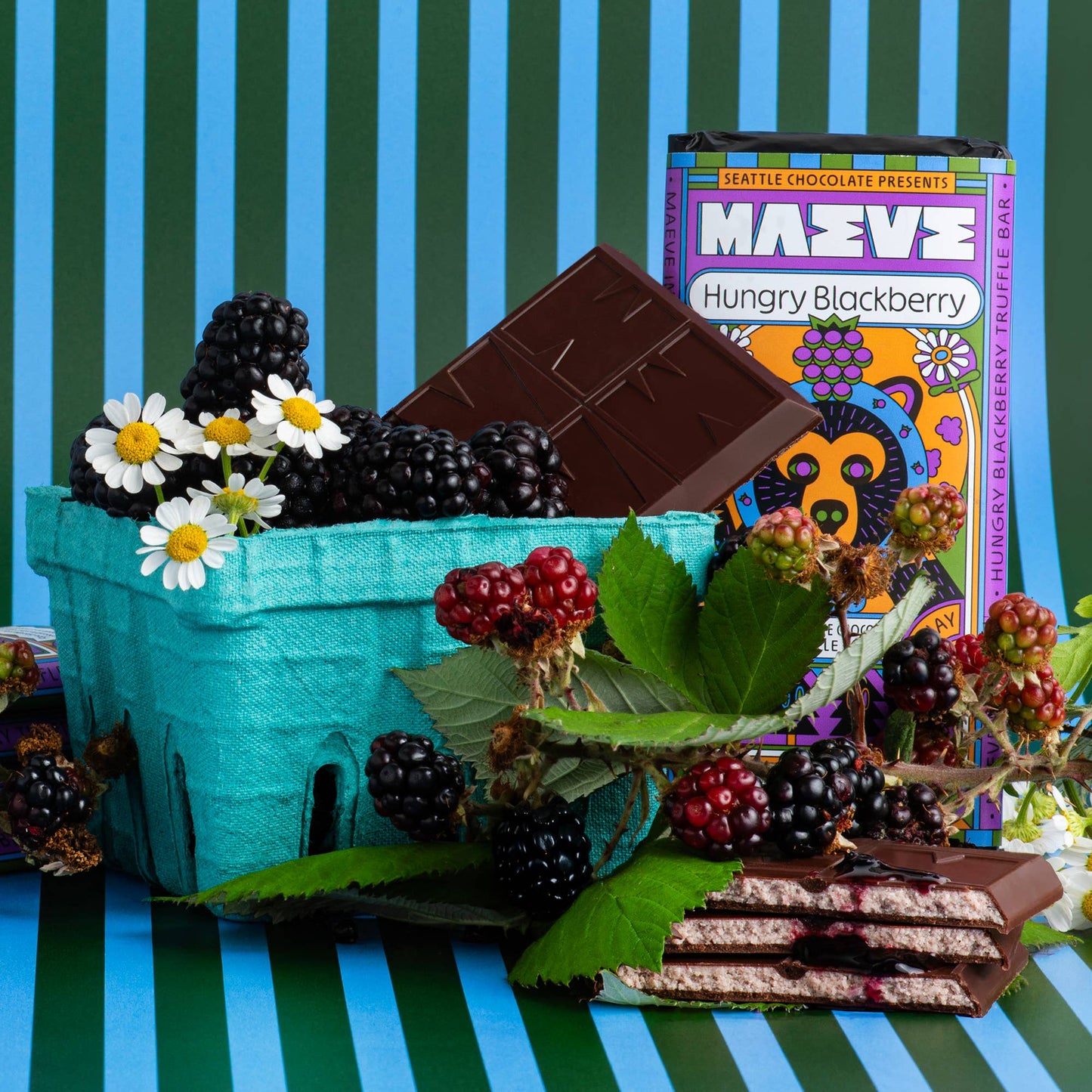 Seattle Chocolate Presents Maeve - Hungry Blackberry Truffle Bar