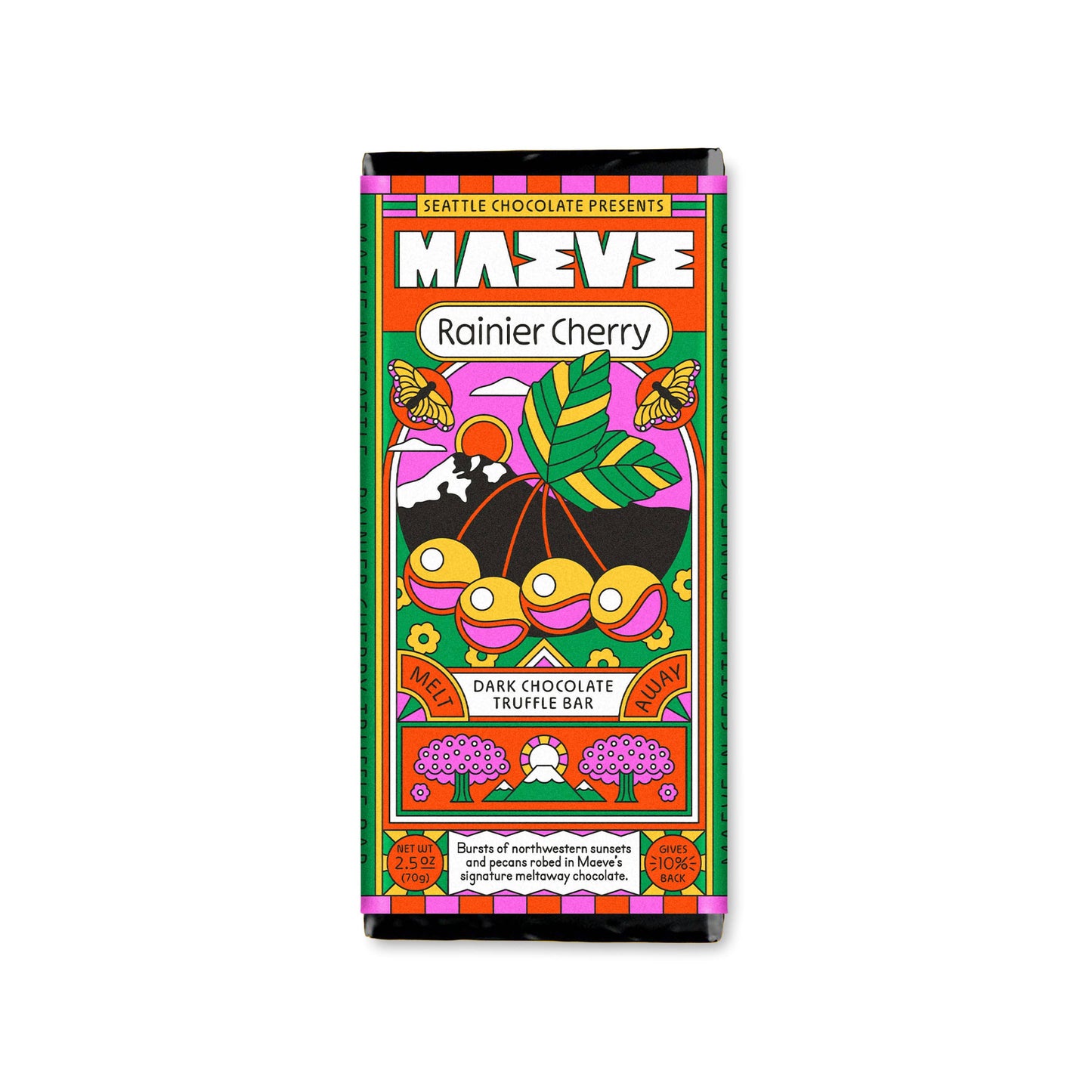 Seattle Chocolate Presents Maeve - Rainier Cherry Truffle Bar