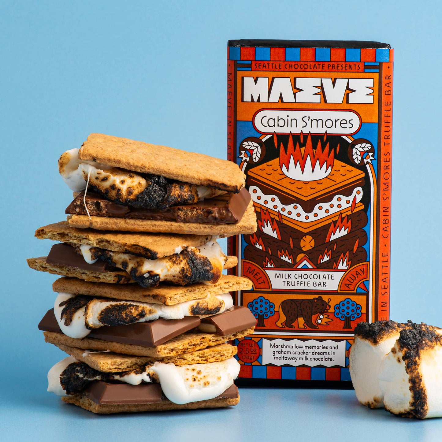 Seattle Chocolate Presents Maeve - Cabin S'mores Truffle Bar