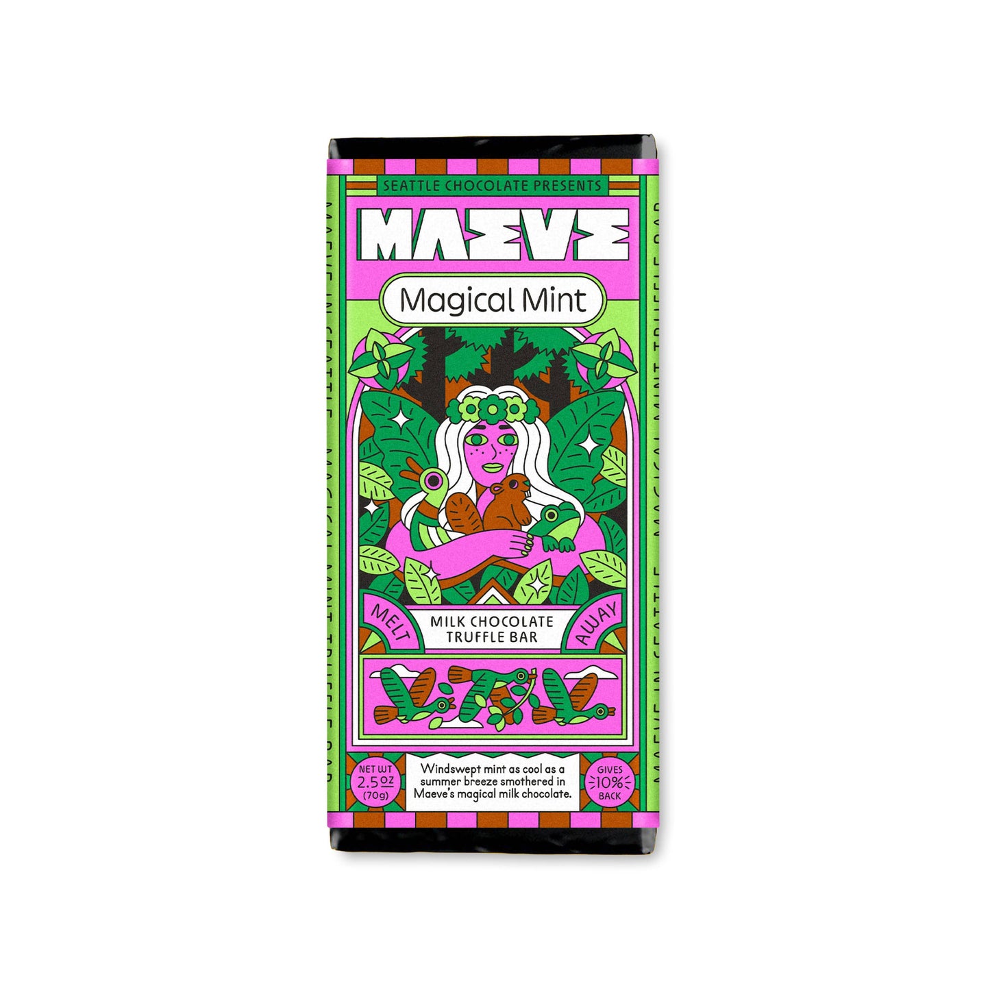 Seattle Chocolate Presents Maeve - Magical Mint Truffle Bar