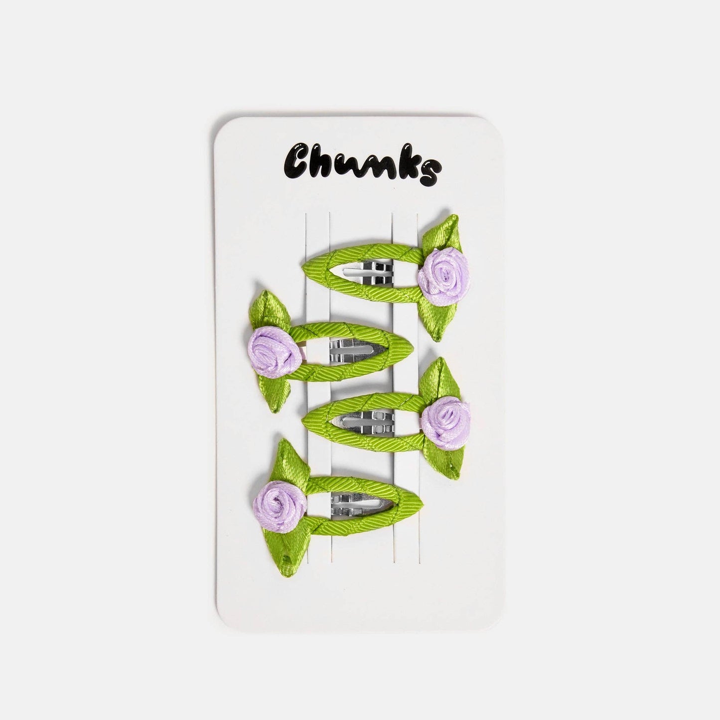 CHUNKS - Rosette Snap Clips in Lilac