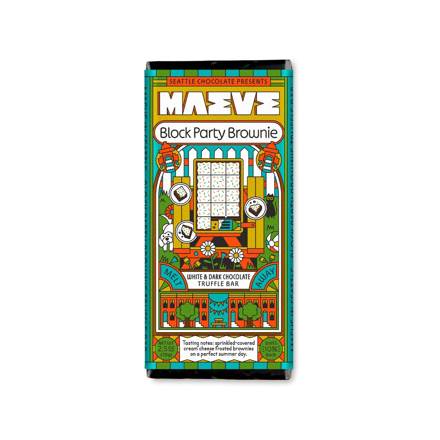 Seattle Chocolate Presents Maeve - Block Party Brownie Truffle Bar