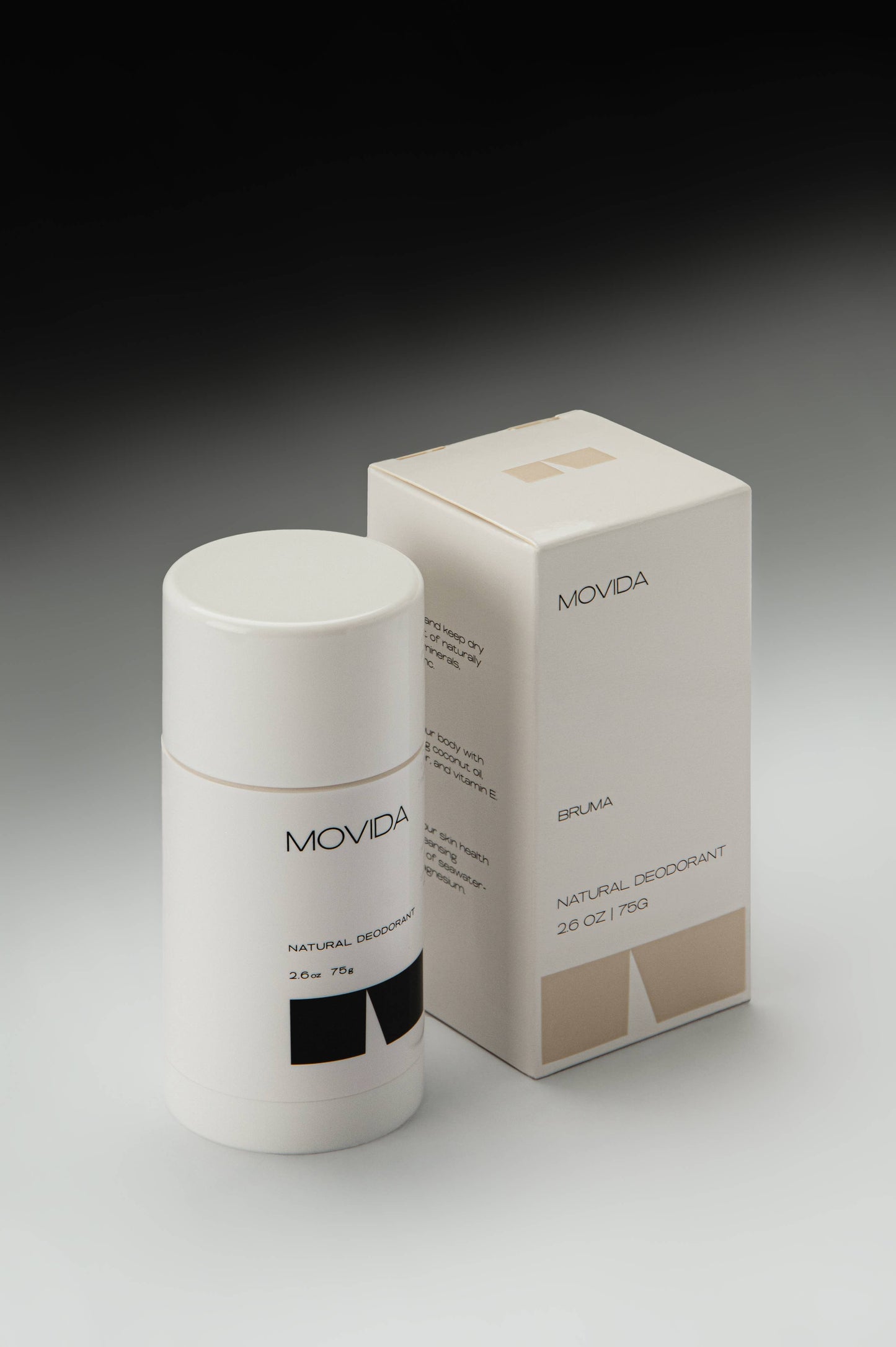 Movida - Plant-Based Natural Deodorant - Bruma - Guaiac & Leather