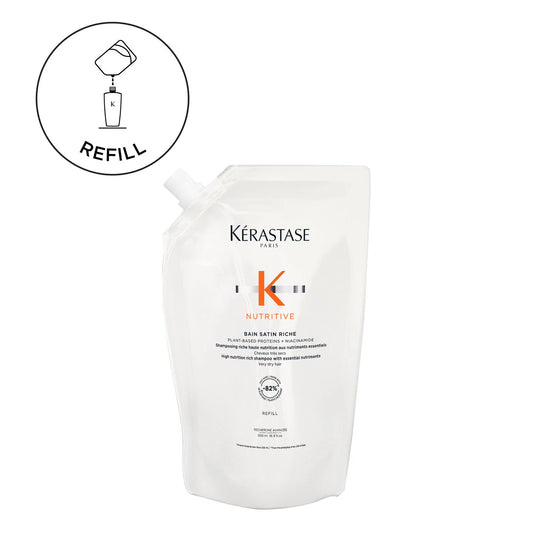 Nutritive-Bain Satin Riche/High Nutrition Rich Shampoo-refill pouch