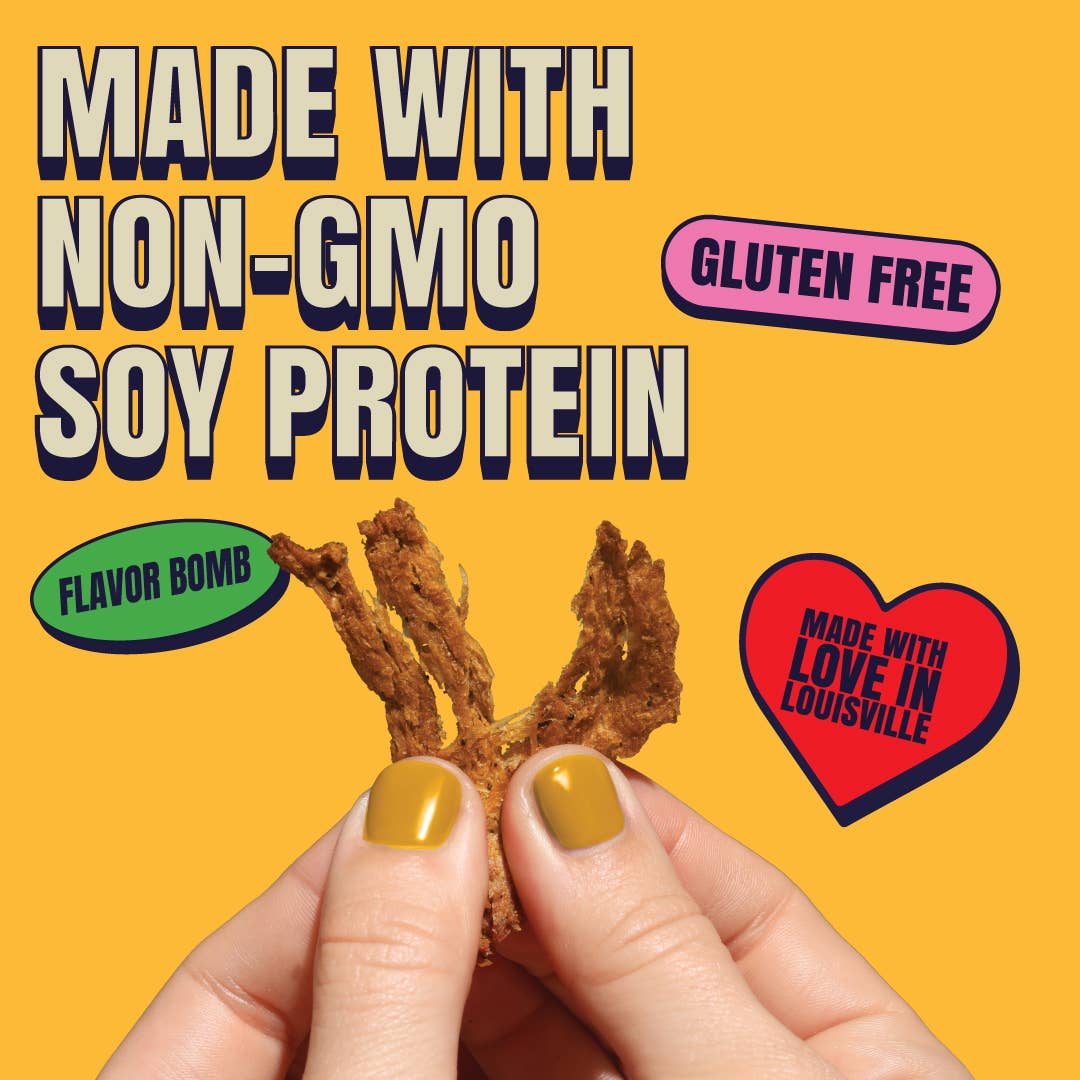 Louisville Vegan Jerky Co. - Vegan & Plant Based Smoky Carolina BBQ Jerky 3 oz: Single Bag