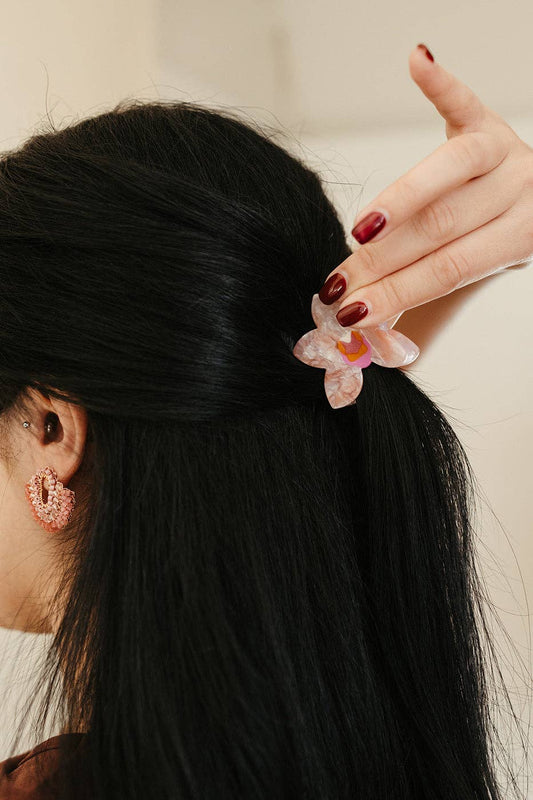Paulina Otero - Orchid Hair-Claw in Pink: Small