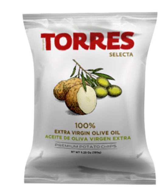 Torres Gourmet Potato Chips - 100% Virgin Olive Oil 125g