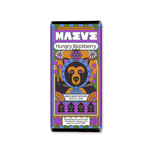 Seattle Chocolate Presents Maeve - Hungry Blackberry Truffle Bar