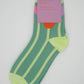 Nettle Studios - Women’s Cotton Ankle Socks - Pink Tulips