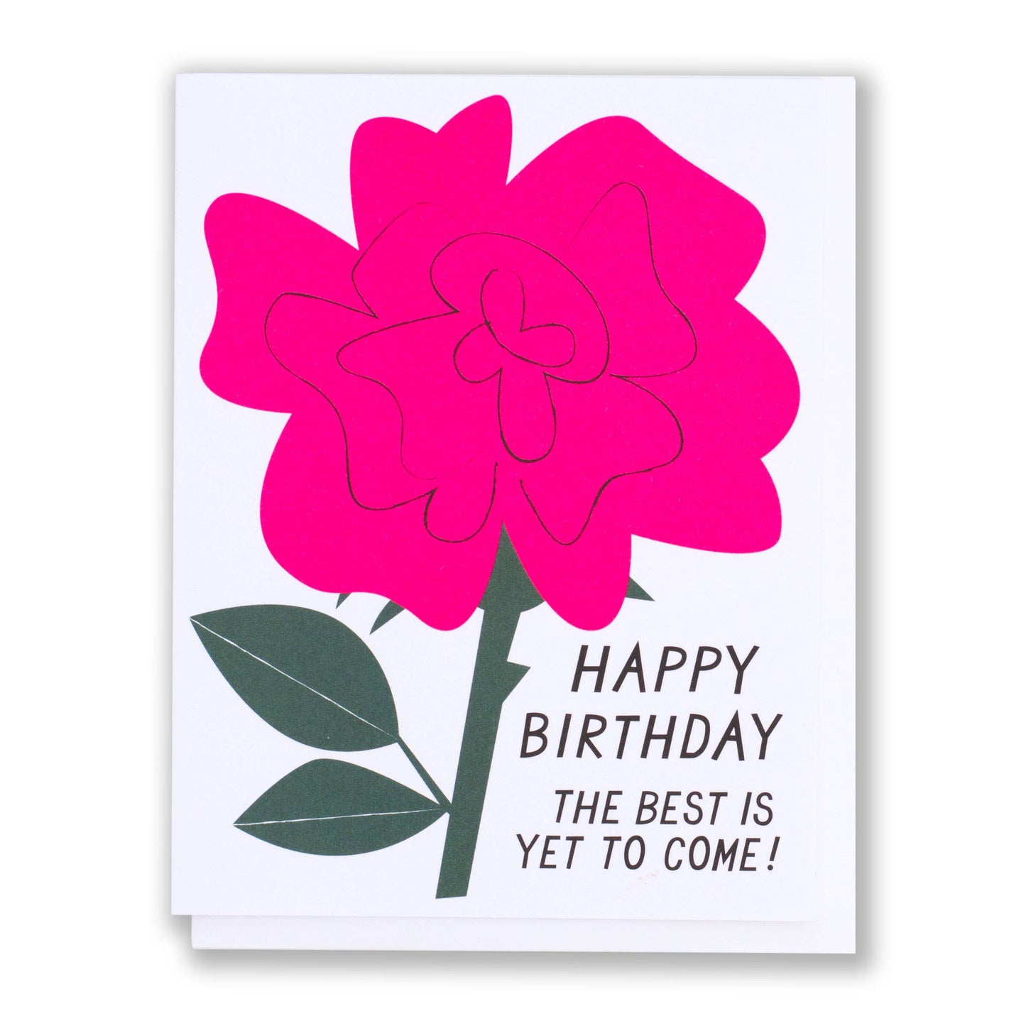 Banquet Workshop - Neon Rose Birthday Note Card