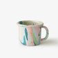 Crow Canyon Home - BORNN Multi Swirl Enamelware 12 oz Mug: Lemon Cream Swirl