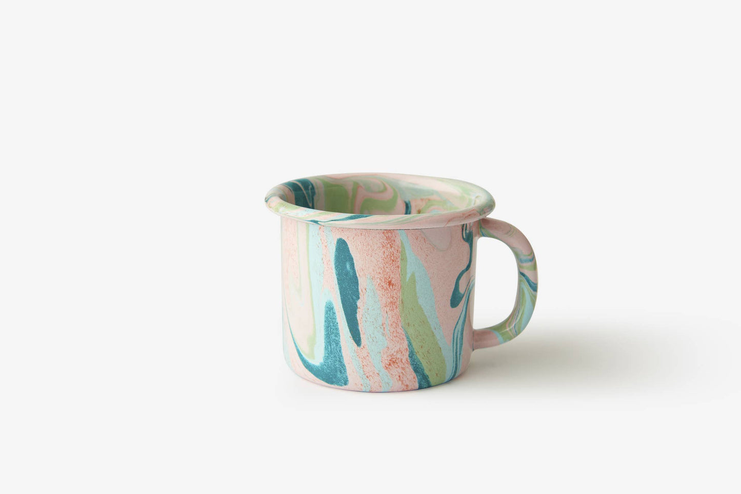 Crow Canyon Home - BORNN Multi Swirl Enamelware 12 oz Mug: Lemon Cream Swirl