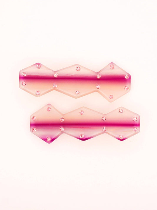 Paulina Otero - Vase Clips in Berry Stripes