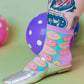 Nettle Studios - Women’s Cotton Ankle Socks - Star Eyed Smiley Face