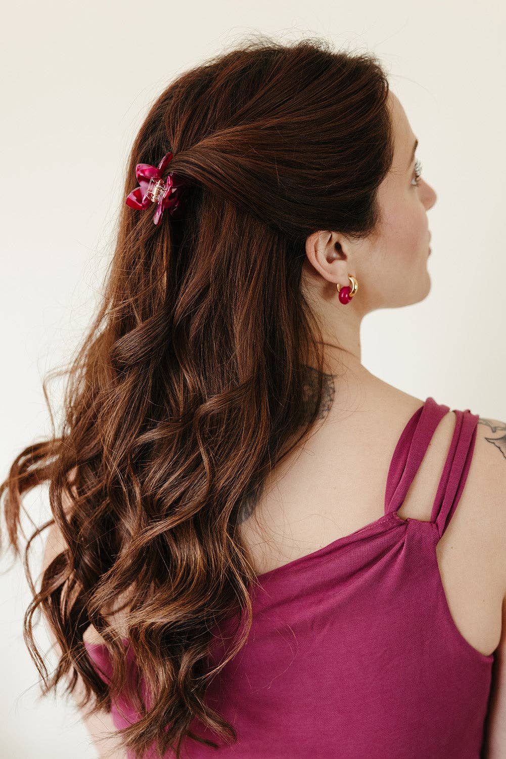 Paulina Otero - Orchid Hair-Claw in Fuscia: Big