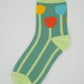 Nettle Studios - Women’s Cotton Ankle Socks - Primary Tulips
