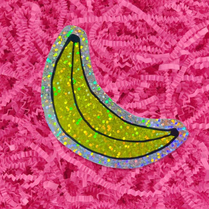 Jenny Lemons - Glitter Banana Sticker