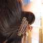 Paulina Otero - Pyramid Hair-Claw in Ivory Checkerboard
