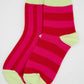Nettle Studios - Women’s Cotton Ankle Socks - Sweetheart Stripes