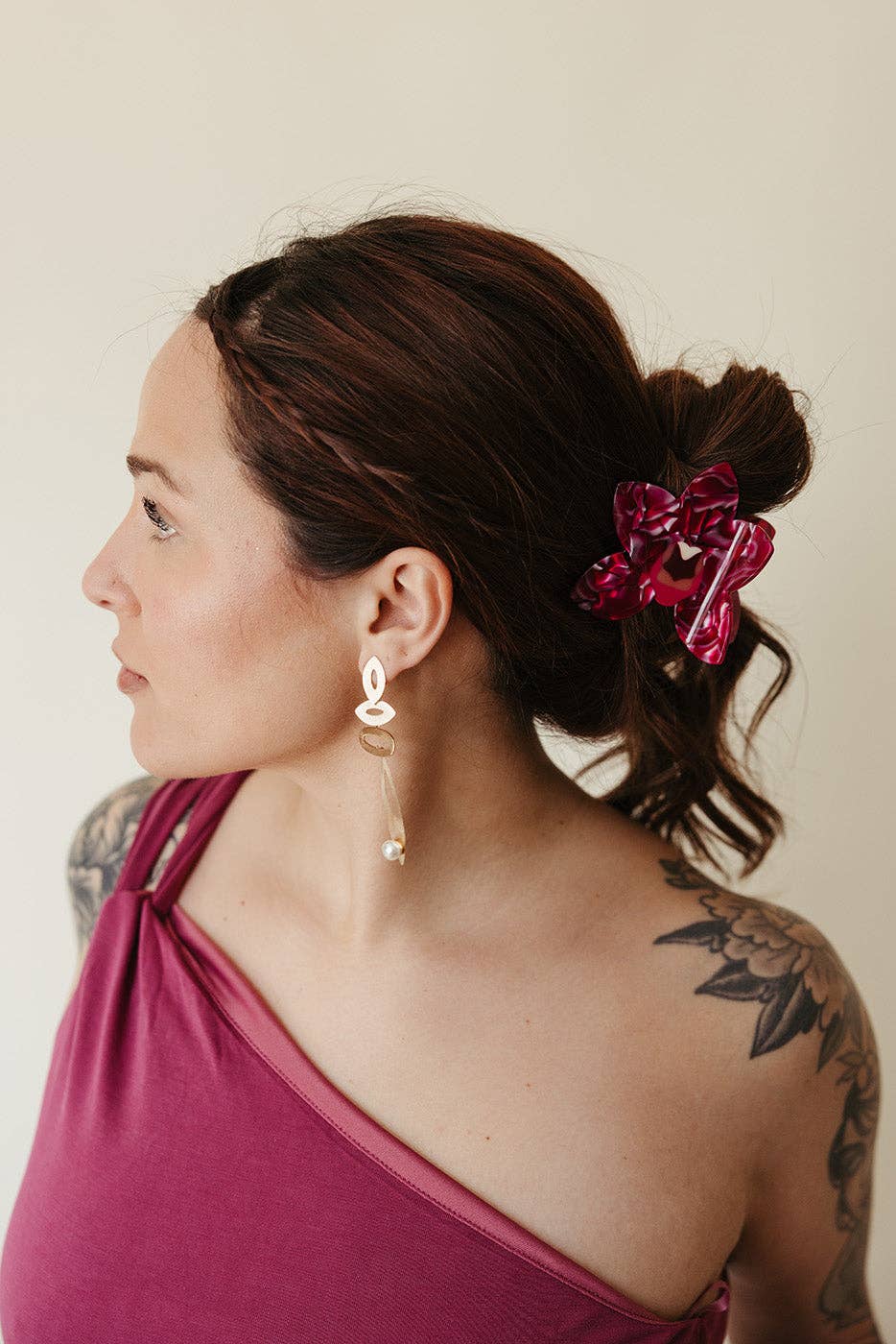 Paulina Otero - Orchid Hair-Claw in Fuscia: Big