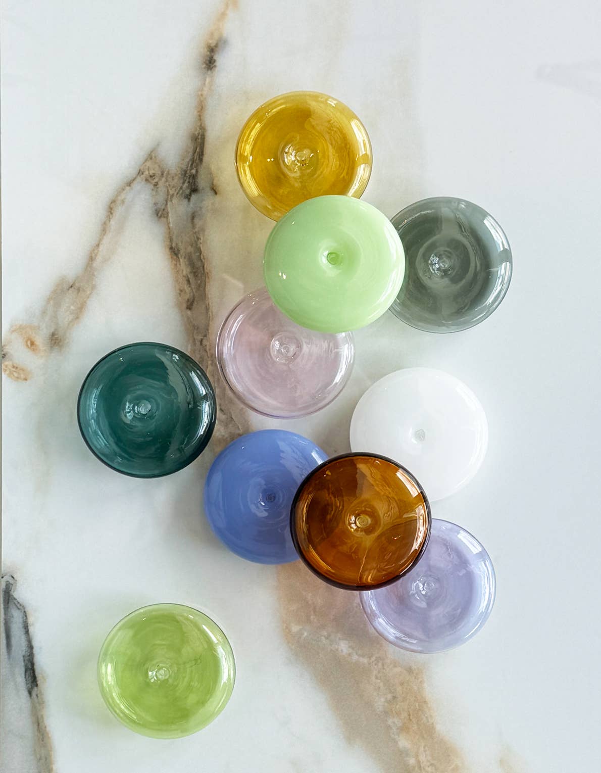 BOTANICA - Bubble Incense Holder: Blue Milk Glass