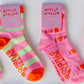 Nettle Studios - Women’s Cotton Ankle Socks - Neon Yellow Polka Dot