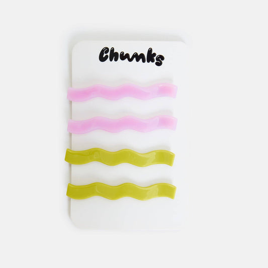 CHUNKS - Slides in Lilac + Chartreuse