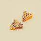 Paulina Otero - Small Pyramid Hair-Claw in Ivory Checkerboard
